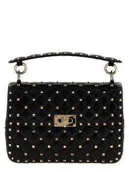 Valentino Garavani - Black Rockstud Spike Shoulder Bag