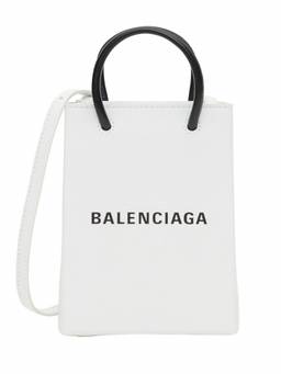 Balenciaga - White Logo Print Crossbody Bag