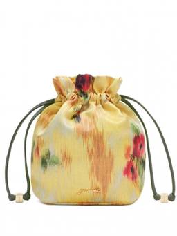 Ganni - Yellow Printed taffeta Clutch