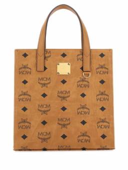 MCM - Brown Logo Printed Satchel
