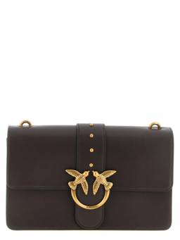 Pinko - Dark Brown Love One Medium Crossbody Bag