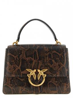 Pinko - Dark Brown Love One Medium Satchel
