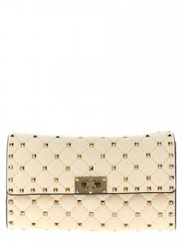 Valentino Garavani - White Rockstud Spike Shoulder Bag