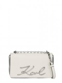 Karl Lagerfeld - White K/Signature small crossbody bag