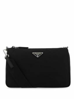 PRADA - Black Logo Nylon Crossbody Bag
