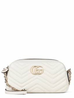 Gucci - White GG Marmont Small Crossbody Bag