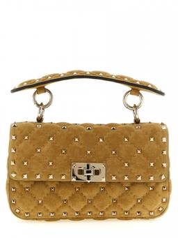 Valentino Garavani - Beige Rockstud Small Crossbody Bag