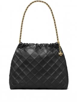 TORY BURCH - Black Fleming Leather Hobo