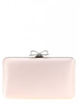 self-portrait - Light Pink Satin Mini Clutch