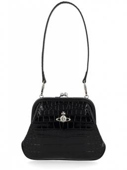 Vivienne Westwood - Black Logo Small Shoulder Bag