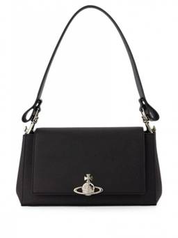 Vivienne Westwood - Black Logo Medium Shoulder Bag