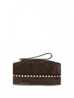 Valentino Garavani - Brown The Rockstud Clutch