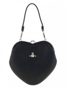 Vivienne Westwood - Black Belle Heart Frame Small Crossbody Bag