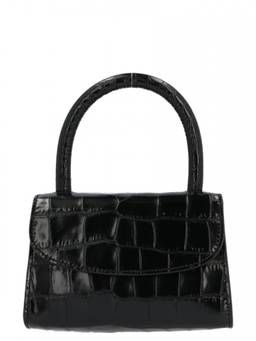 BY FAR - Black Crocker Mini Satchel