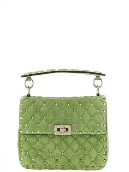 Valentino Garavani - Green Rockstud Spike Small Shoulder Bag