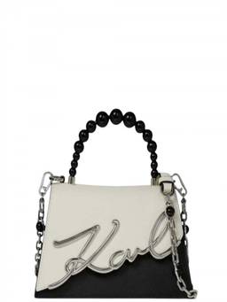 Karl Lagerfeld - White/Black K/Signature Satchel