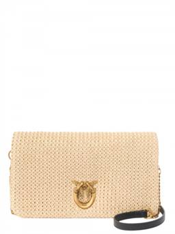 Pinko - Beige Love Click Soft Medium Crossbody Bag