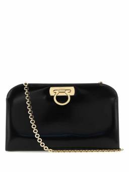 Ferragamo - Black Diana Clutch