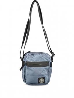 Stone Island - Blue Logo Mini Crossbody Bag