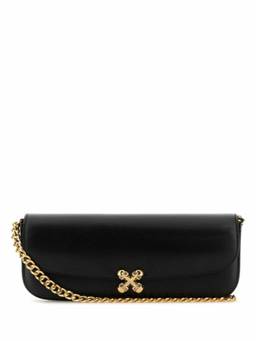 Alexander McQueen - Black Skull Flower Shoulder Bag