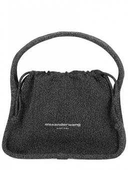 Alexander Wang - Grey Reflective Knit Ryan Small Clutch