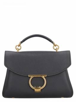 Ferragamo - Black Gancini Small Satchel