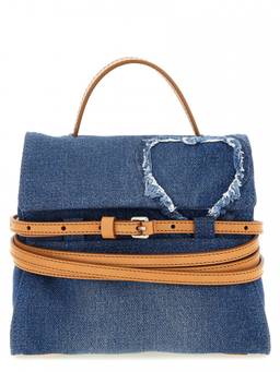 Moschino - Denim Tie Me Satchel