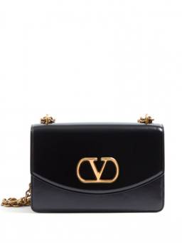 Valentino Garavani - Black Vain leather shoulder bag