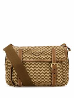 PRADA - Brown Re Nylon Crossbody Bag