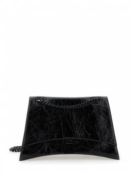Balenciaga - BlackMedium Crush' Black Crossbody Bag