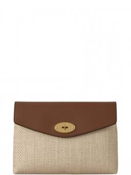 Mulberry - Beige Darley Large Clutch