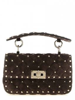 Valentino Garavani - Brown Rockstud Spike Shoulder Bag