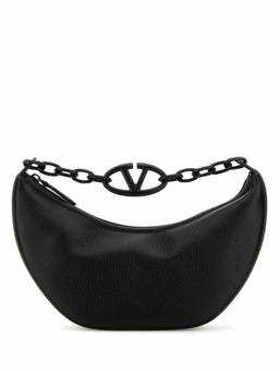 Valentino Garavani - Black Crescent V Logo Small Shoulder Bag
