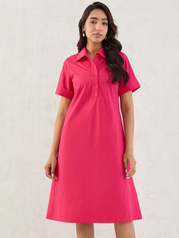 Femmella - Pink Poplin Dress