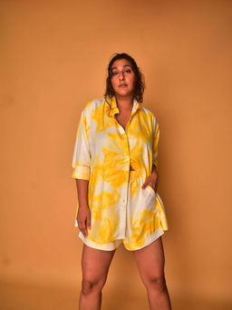 WHY SO BLUE - Viva Yellow Tie and Dye Shorts