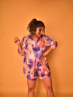 WHY SO BLUE - Sway Multi-Color Tie and Dye Co-Ord (Set of 2)