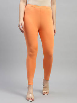 Monte Carlo - Womens Salmon Solid Regular Fit Legging