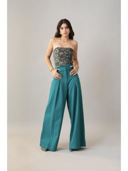 True West - Women Micro Velvet Tube Top with Trouser