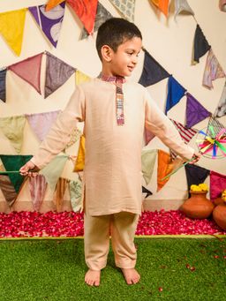 Tilsim by Sagarika Mehrotra - Cream Celestial Kurta with Pyjama