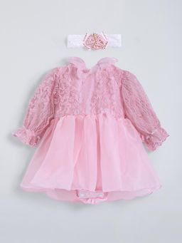 Hopscotch - Ruffle Embellished Dress with Headband