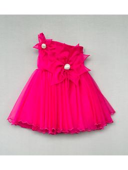 LABEL NEETI - Pink Floral One-Shoulder Organza Dress