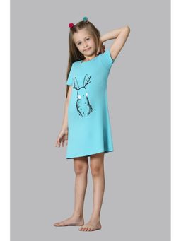 Van Heusen - Girls Short Sleeve & Round Neck T-Shirt Dress - Aquarelle
