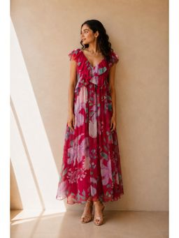 AROOP SHOP INDIA - Pink Camellia Dress
