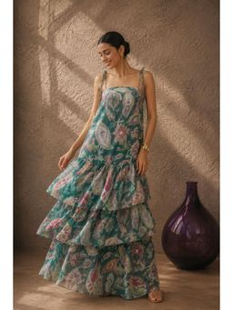 AROOP SHOP INDIA - Green Karaa Dress