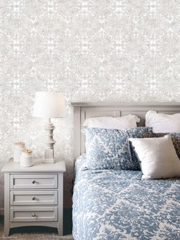 Excel - Wallpaper Brocade Blocks In White