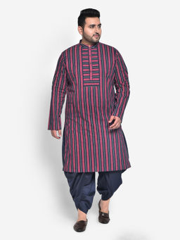KISAH PLUS - Cotton Blend Pink Kurta (Set of 2)