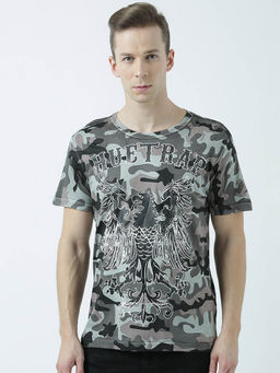 Huetrap - Mens Round Neck Half Sleeves Multi T-shirt