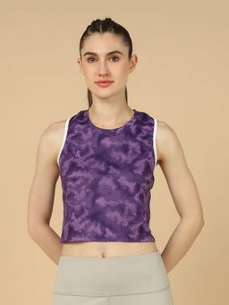 Off Limits - Women Purple Opulence Camouflage Print Tank Top