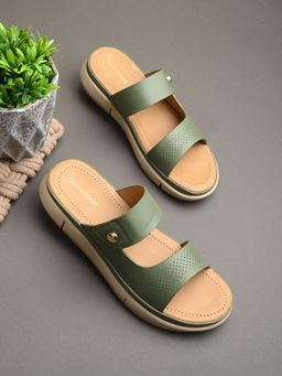 CLOG LONDON - Women Green Slip On Sandals
