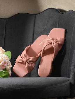 CLOG LONDON - Women Peach Slip On Comfortable Heels